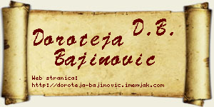 Doroteja Bajinović vizit kartica